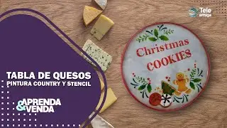 🧀🎨 Tabla de Quesos en MDF | Pintura Country y Stencil Paso a Paso