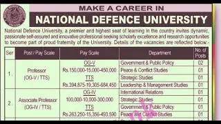 National Defense University jobs 2022 announced apply now