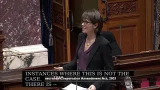 Second Reading Bill 5 &ndash; Insurance Corporation Amendment Act, 2021