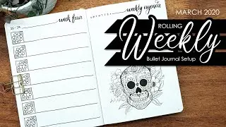 PLAN WITH ME | MARCH WEEKLY Bullet Journal Setup 2020 |  Mexico theme