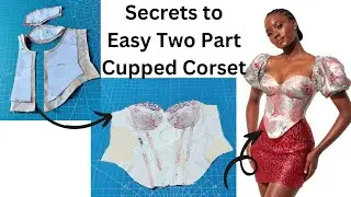 How to Cut and Sew a Corset top with Basque Waistline