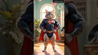 Jab Billi Ban Gayi Bodybuilder 😹💥 | Superman Cat Gym Training #cat #gym #cartoon