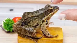 Miniature Cooking ASMR Traditional Braised Frog with Garlic Recipe