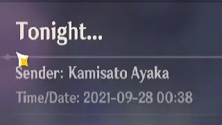 When Ayaka asked Traveller to meet up...