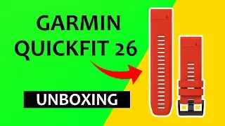 Original Garmin QuickFit 26 Watch Band Red Silicone Unboxing HD (010-12517-02)