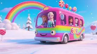 Elsa and the Rainbow Candy Bus 5 🌈🍬🚌 | Fun Kids Adventure & Nursery Rhyme