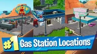 Spray different Gas Stations Locations - Fortnite (Spray & Pray)