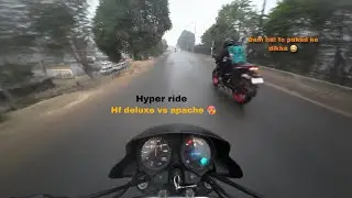 Lucknow meet up rumi gate || Hyper ride 💀🚀 || Hf deluxe vs apache 🥵🚀