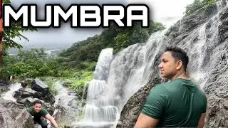 Hidden waterfall in Mumbra Trekking ￼only 10  #mumbra  #waterfall