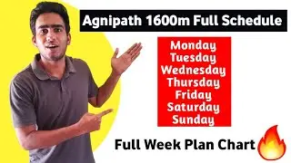 Agniveer 1600m Running Weekly Schedule 2022 | 1600 meter Running Workout Chart | Army Bharti 2022