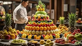 Advanced onion cutting method perfectly interprets advanced plating #fruit#knife skills