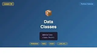 Dataclasses (@dataclass, field, frozen, post_init) - Python Tutorial #30