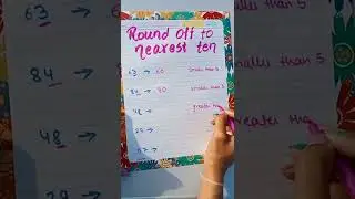 Round off to nearest ten           #mathematics #shorts