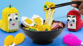 LEGO Lava Fried Chicken Drumstick 🍗🔥  Stop-Motion Cooking ASMR