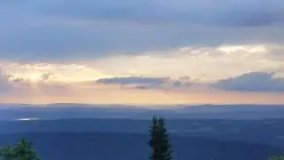 Coucher du soleil depuis le sommet du Larmont 