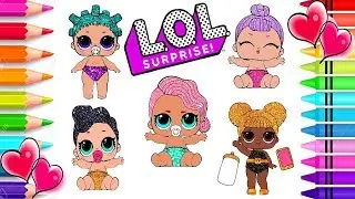 LOL Dolls Coloring Pages Lil Treasure, Splash Meow Maid, Queen Bee, Lil Queen, Sugar Queen AND MORE!