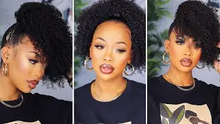 The Most Natural Afro Kinky Curly Drawstring Ponytail for 4C Hair  | BetterLength