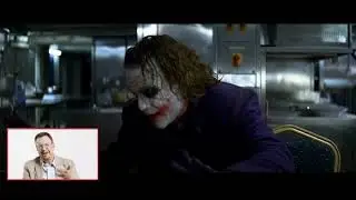 Penn Jillette (Penn & Teller) reacts to Joker (The Dark Knight) magic trick