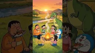 fish barbecue party #doraemon  #shorts