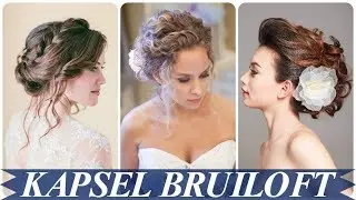 Moderne bruidskapsels half opgestoken 2018