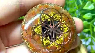 Seed of Life🔆Orgone Pocket Harmonizer | Onyx and Red Agate