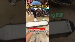 scrambler build series🔥🔥 | #powerage performance exhaust #himalayan #modification #exhaust #fyp