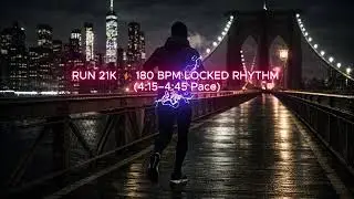 RUN 21K ⚡ 180 BPM ENDURANCE RHYTHM (4:15&ndash;4:45 Pace)