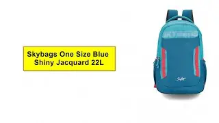 Review :- Skybags One Size Blue Shiny Jacquard 22L Standard Backpack.