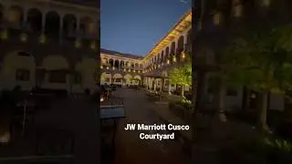 JW Marriott Cusco courtyard at night. Best hotel in Cusco. #cusco #peru #jwmarriot #southamerica