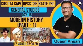 Modern History ( Part - 1 ) | General Studies Questions | CDS | CAPF | UPSC