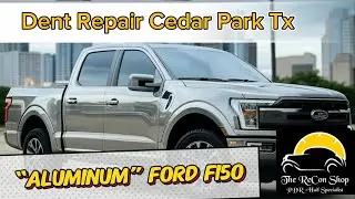Aluminum Dent Repair on 2025 F-150 | Sharp Door Dent Removed with PDR Cedar Park Tx