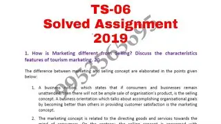IGNOU BTS Solved Assignment | Ignou TS-6 solved assignment 2019