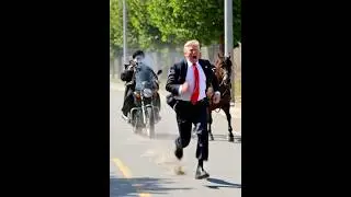 Trump&rsquo;s Wild Horse Escape! 🐎💨 | AI Funny Politics 🇺🇸🇮🇷 #shorts #trump #khamenei #funny