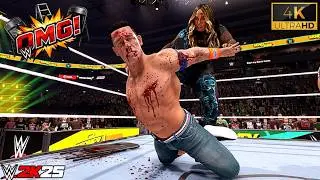 WWE 2K25 - John Cena Vs. Nia Jax | Extreme Rules Match | 4K