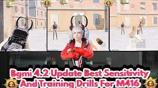 BGMI 4.2 Update 🔥 Best Sensitivity & Training Drills for M416 | #BGMI #BGMI42Update #edit #yt #viral