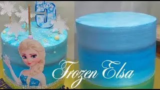 Frozen Elsa Cake easy tutorial! || stable icing || simple cake design || beginners tutorial