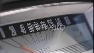 Car Retro Dashboard. Vintage Retro Speedometer and Instrument Panel of Old Car | Stock Footage -...