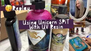 #unicornspit #uvresin #bloominggel #seahorse on an #earthbreeze #tin #hottips 