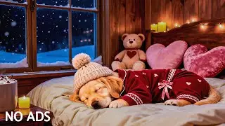 12 Hours of Anti-Anxiety Music for Dogs 🐶 Relaxing Dog Music for Deep Winter🔥Healing Fireplace Sound