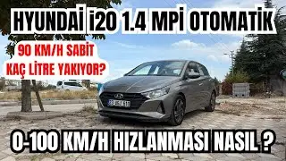 Hyundai İ20 1.4 MPI Otomatik Ger&ccedil;ek 0-100 ve 90 km/s T&uuml;ketim Testi / Şaşırtıcı Sonu&ccedil;lar !