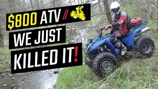 $800 ATV we killed it!  Yamaha Wolverine 350 + DT200R
