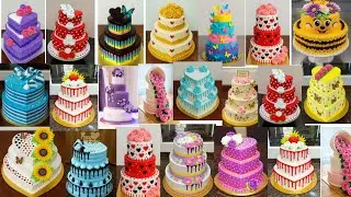 ✨Trending Two,3 tier Birthday cake designs🎂Cake Images/2 tier cake designs, photos for all occasions