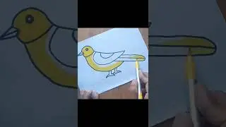 Beautiful sparrow drawing easy and simple for kids #Art SM 26