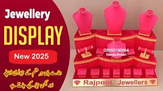 jeweller Window counter Display box red and Gold color jewellery Display maker Nawaz Ansari 