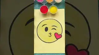 Sand painting Emoji 😘 #satisfying #sandasmr #oddlysatisfying #sandart