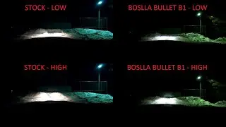 Stock 9012 Halogen Headlights Vs Boslla Bullet B1 LED's (2019 Challenger)