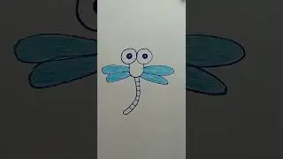 Easy dragonfly drawing for kids #kids drawing