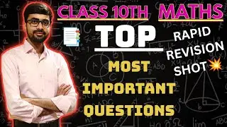 Class 10 Maths Most Important Questions | Board Exam 2026 | Top Scoring Topics