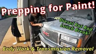 OBS GMC 3500: Body Work, Paint Prep, and Transmission Removal On a '64 Impala