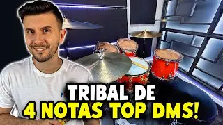Como fazer uma TRIBAL na Bateria de 4 notas! (Aula De Bateria)